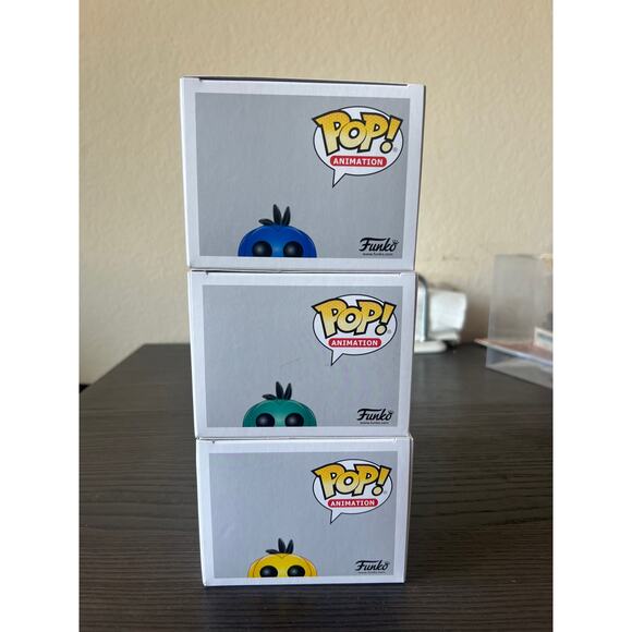 3 2500 PIECE LE VAULTED Dino Flintstones Funko Pops #406 Green Yellow Blue PCS - Picture 5 of 6